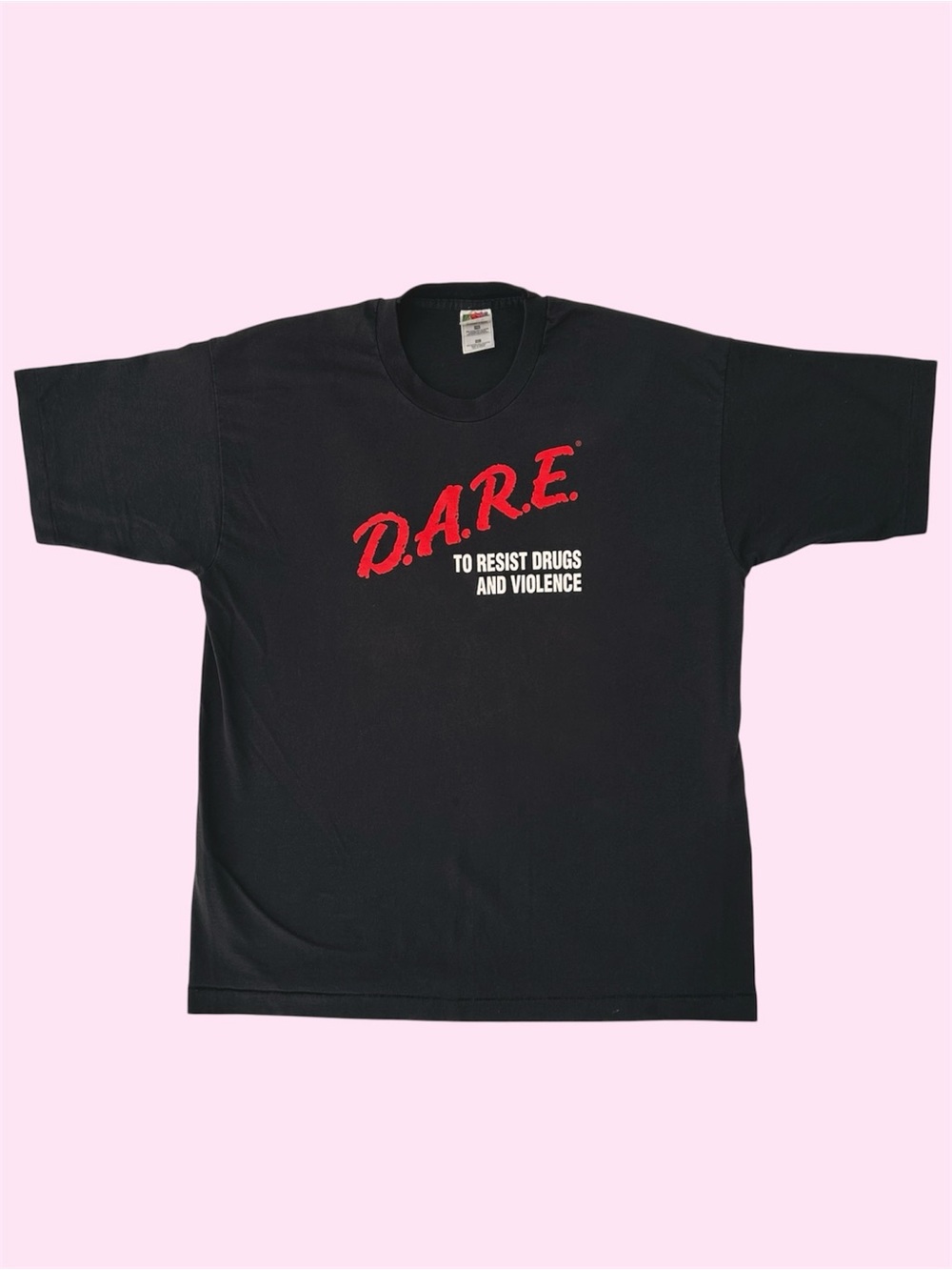 Vintage 80s 90s DARE Shirt Mens Single Stitch Shirt Resist Drugs Violence XL